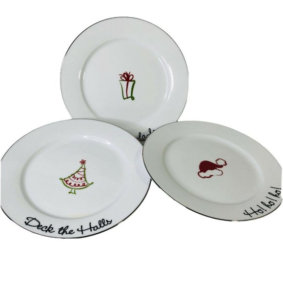 3 NEW Tis The Season St Nicholas Square Plates